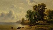 Robert Scott Duncanson Landscape with Campsite Germany oil painting artist